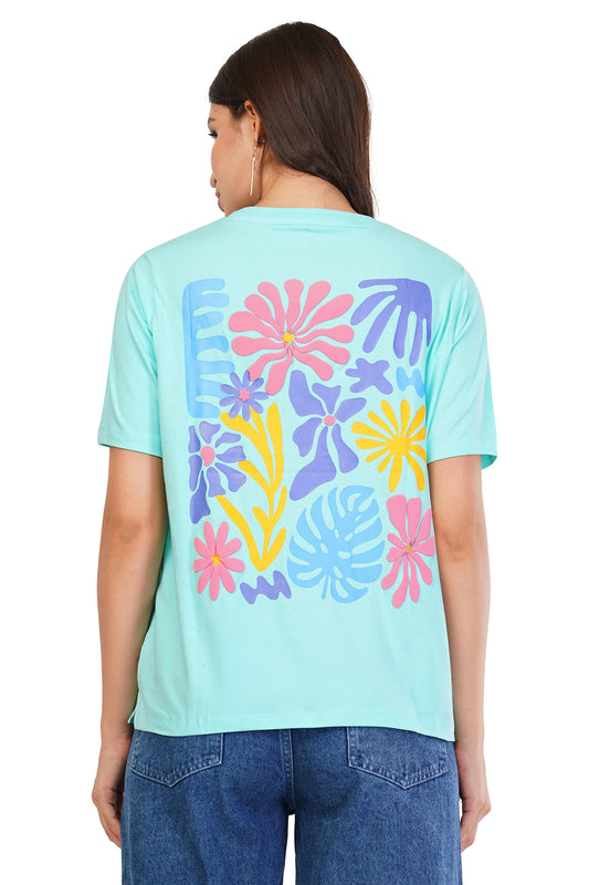 Women's Free Fit Printed Ladies T-Shirt | Stay Groovy | Yucca